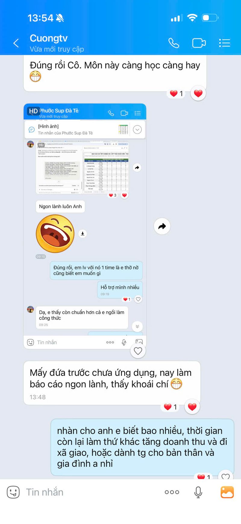 Screenshot Anh Cường Masan — kết quả ứng dụng AI